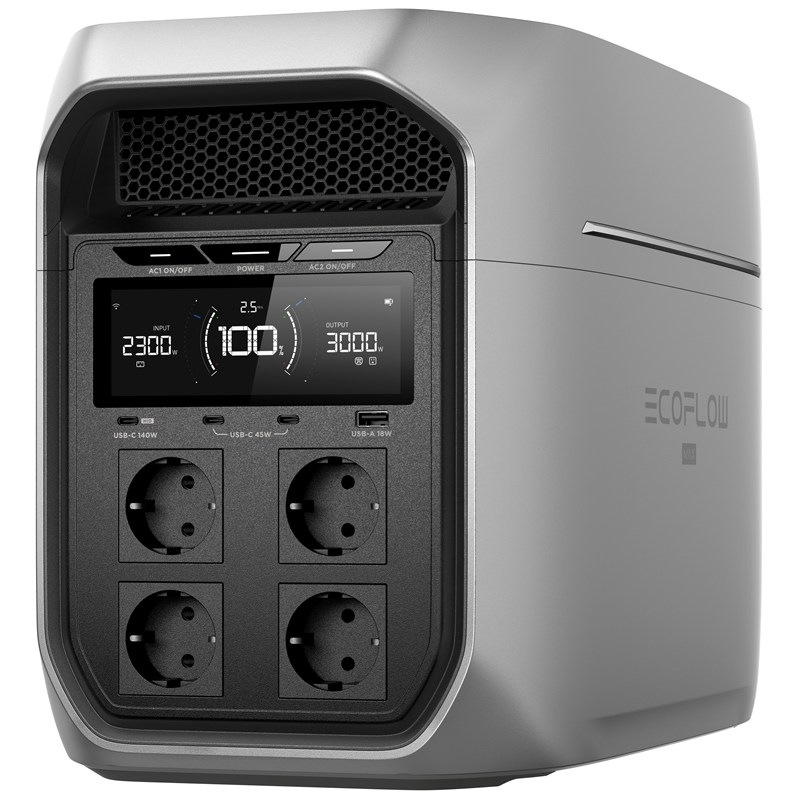 Nabíjecí stanice EcoFlow DELTA 3 Max Plus (2048 Wh) - stříbrná barva