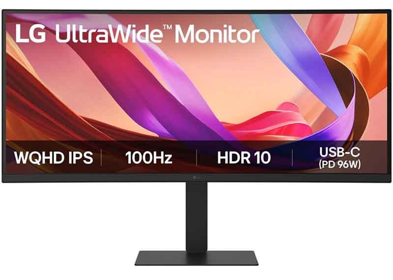 Monitor LG UltraWide 34U650A-B v černé barvě.