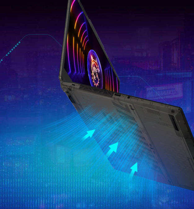 Notebook MSI Cyborg 15 A13VE-2217CZ černý O chlazení MSI Cyborg 15 A13V se stará technologie Cooler Boost