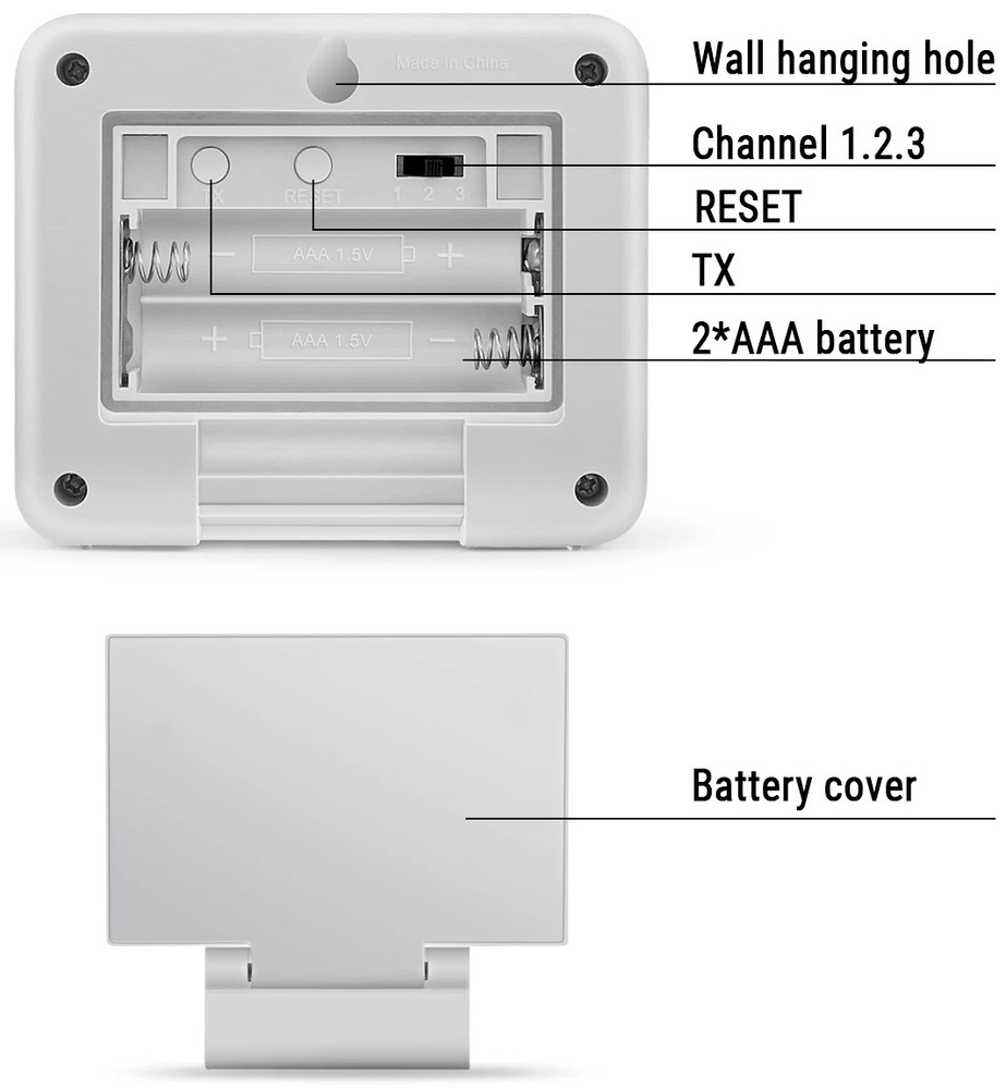 Čidlo pro meteostanice ThermoPro TX-4, pro TP60C/TP63C/TP65C, 868MHz, bateriové bílý