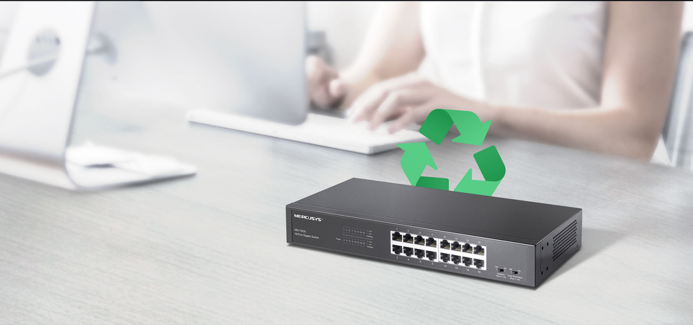Switch Mercusys MS116GS, 16 port, Gigabit černý Switch Mercusys MS116GS, 16 port, Gigabit černý