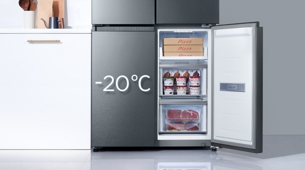 Americká lednice TCL RC456CSD0 stříbrná