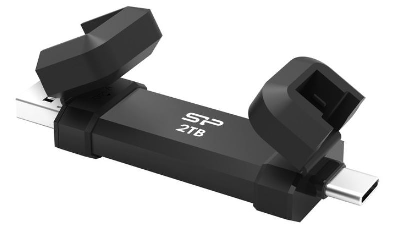 USB Flash Silicon Power DS72 2TB zlatý Otevřené krytky Flash USB Silicon Power DS72