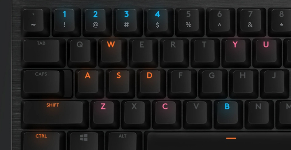 Klávesnice Logitech Gaming G513 s lineárními spínači Carbon, USB, RGB černá