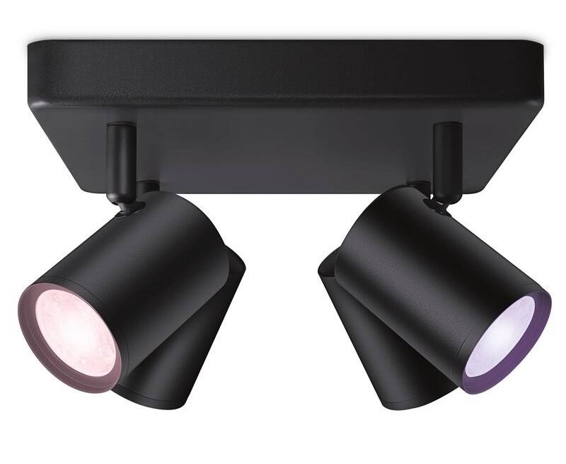 Bodové svítidlo WiZ IMAGEO Spots 4x5W SQ, RGB černé