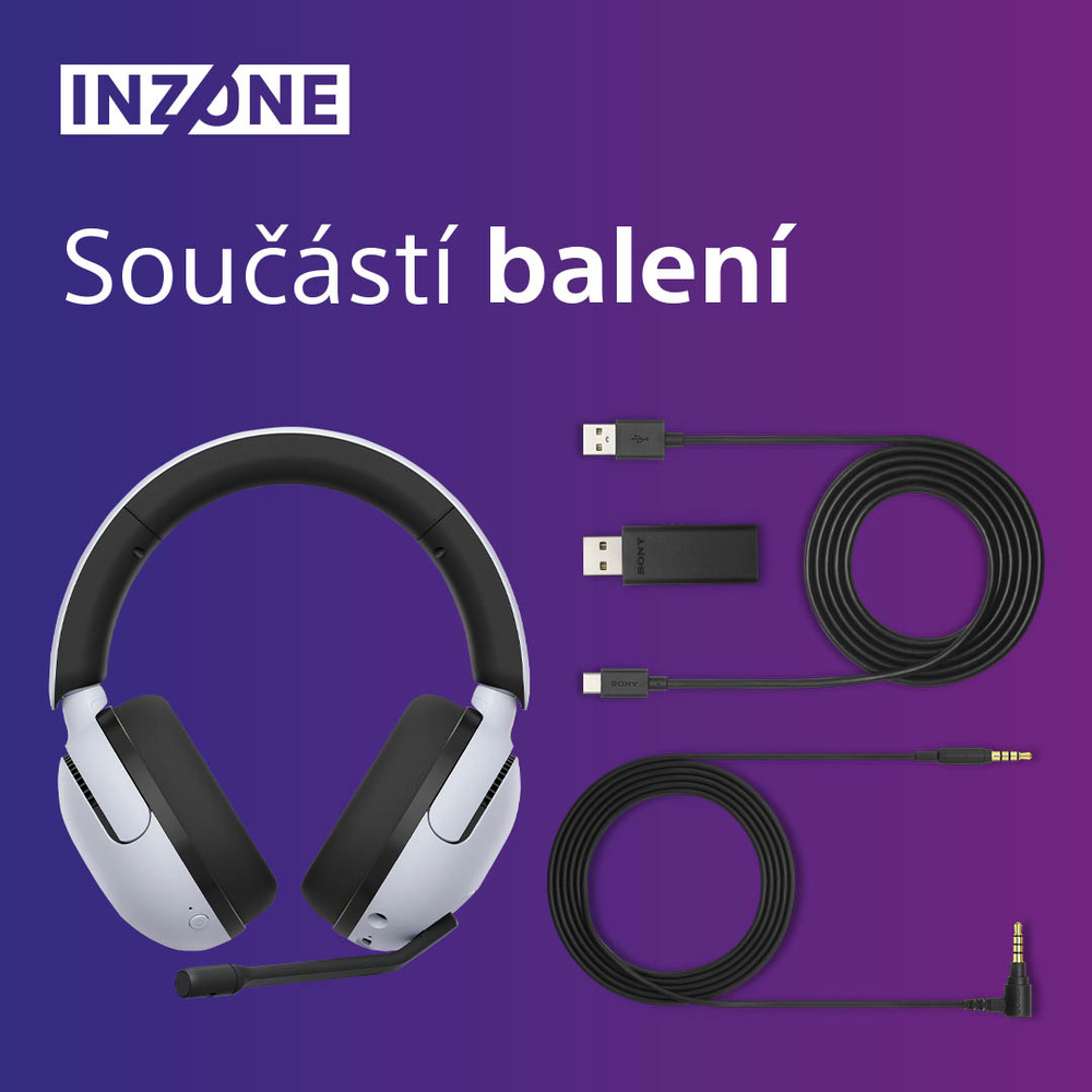 Headset Sony Inzone H5 bílý Sony Inzone H5, bílá