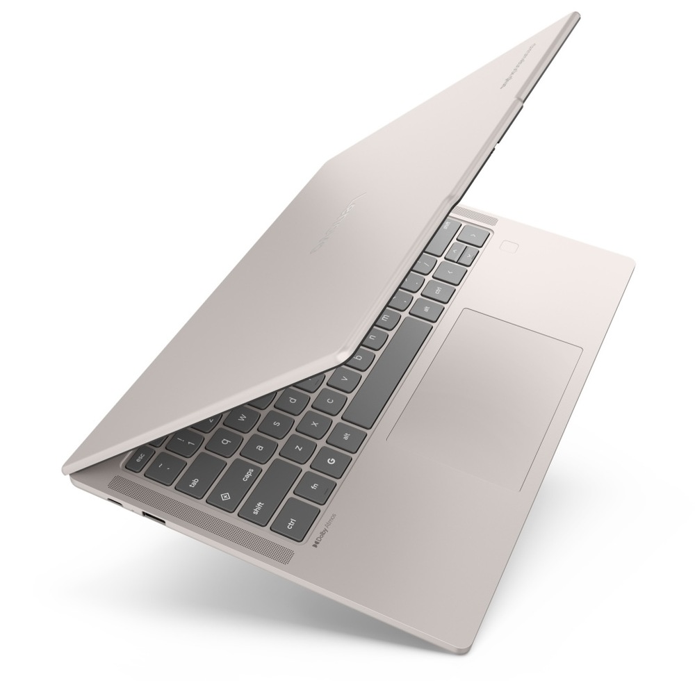 Notebook Lenovo Chrome 14M9610 béžový Notebook od Lenovo nabízí sadu portů pro snadné propojení s televizí nebo projektorem
