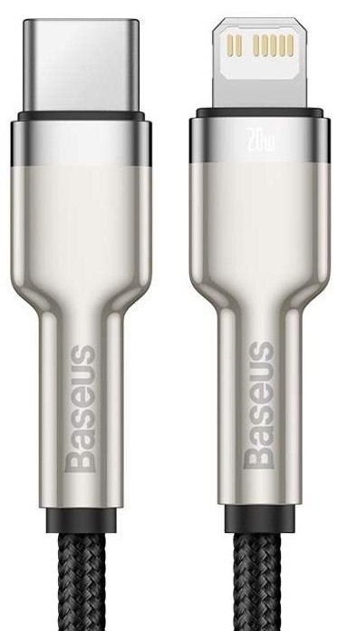 Kabel Baseus Cafule USB-C/Lightning PD 20W, 0,25m černý