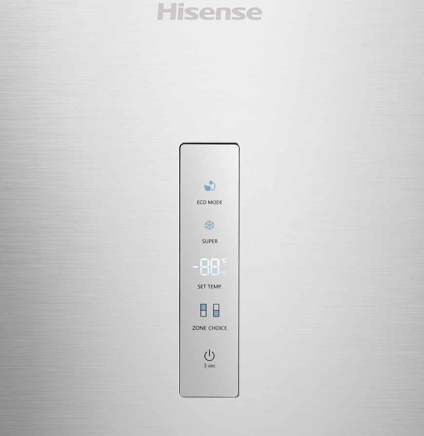 Chladnička s mrazničkou Hisense RB372N4CCD nerez Kombinovaná chladnička s mrazničkou Hisense RB372N4CCD, šedá, LED displej