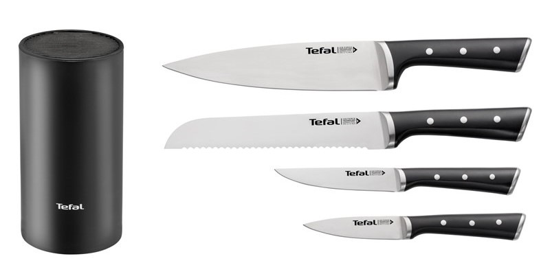Sada kuchyňských nožů Tefal Ice Force K2325S75 + blok černá Sada kuchyňských nožů Tefal Ice Force K2325S75 + blok černá