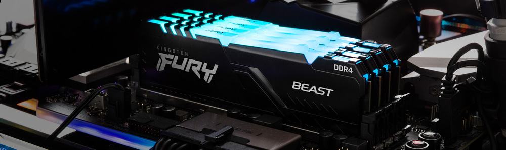Operační paměť Kingston FURY Beast Black RGB DDR4 64GB (2x32GB) 3600MHz CL18 Operační paměť Kingston FURY Beast Black RGB DDR4 64GB (2x32GB) 3600MHz CL18