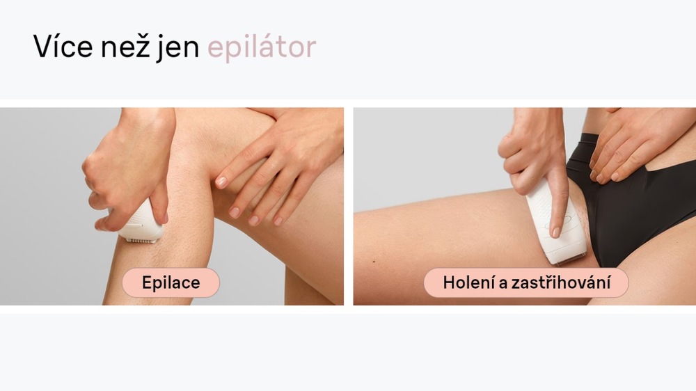 Epilátor Braun Silk-épil 5 SE5-251 a žena holící se pomocí strojku