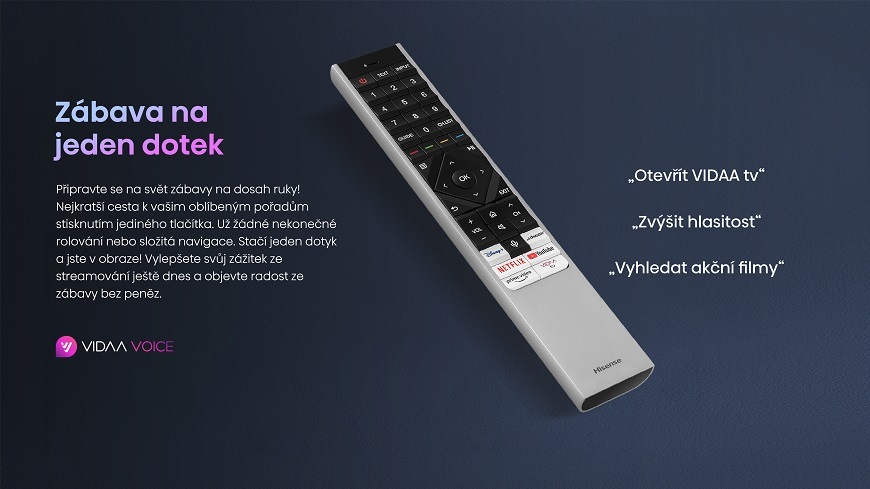 Televize Hisense 65U7KQ Televize Hisense 65U7KQ, Snadné ovládání