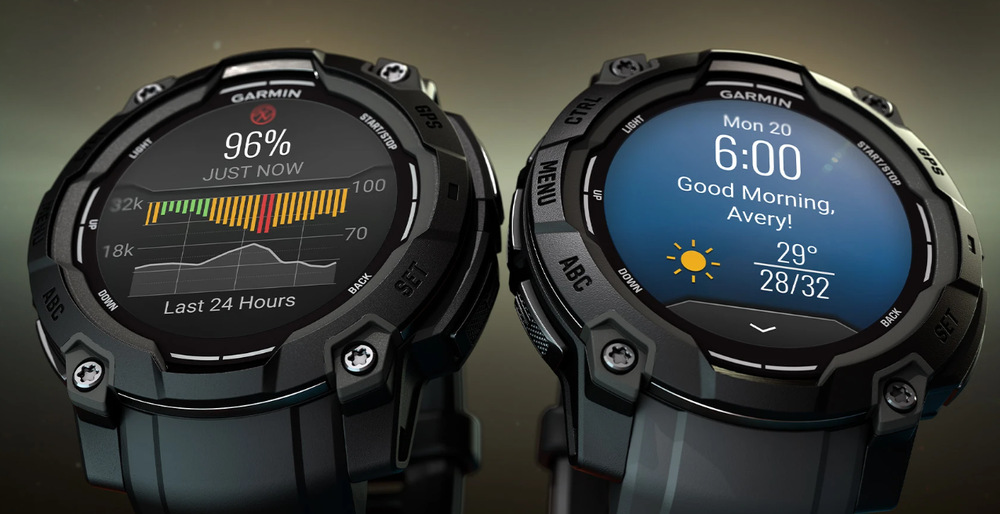 Chytré hodinky Garmin Instinct 3 - 45 mm AMOLED - Black / Black Band