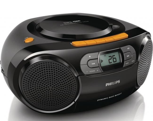 Radiomagnetofon s CD Philips AZ328 černý