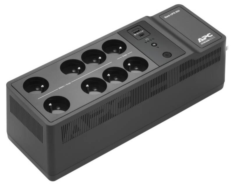 Záložní zdroj APC Back-UPS BE 850VA (500W), 230 V, nabíjecí porty USB/USB-C