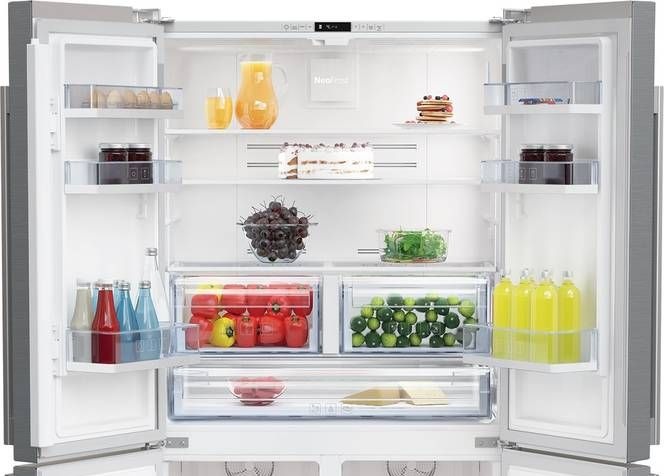 Americká lednice Beko GN1406231XBN stříbrná