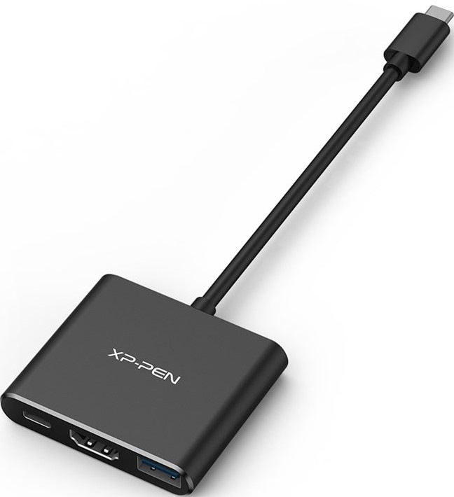 USB Hub XPPen 3v1 USB-C - černý