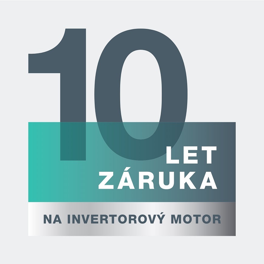 Na obrázku je znázorněna prodloužená záruka 10 let na invertorový motor u myčky Gorenje GS673A97W
