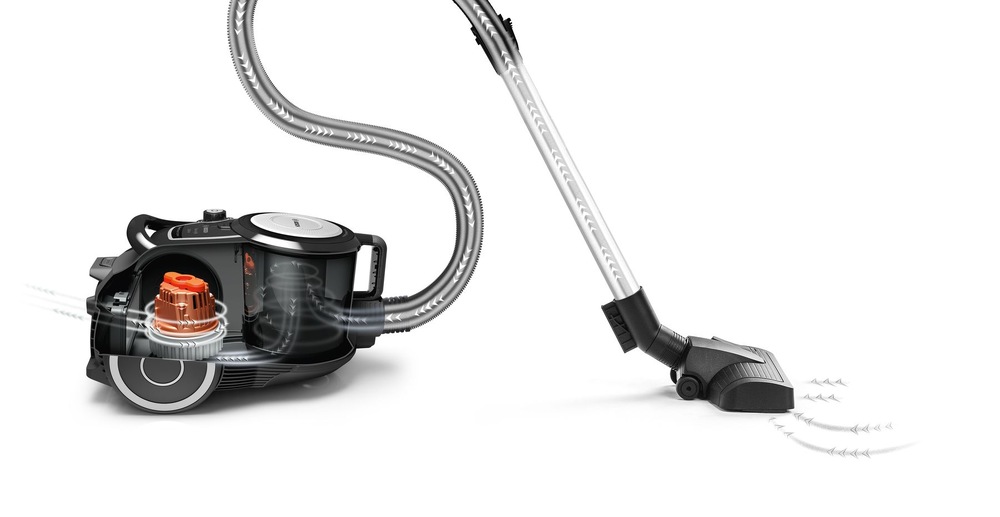 Podlahový vysavač Bosch ProSilence BGS41SIL66 černý Systém QuattroPower