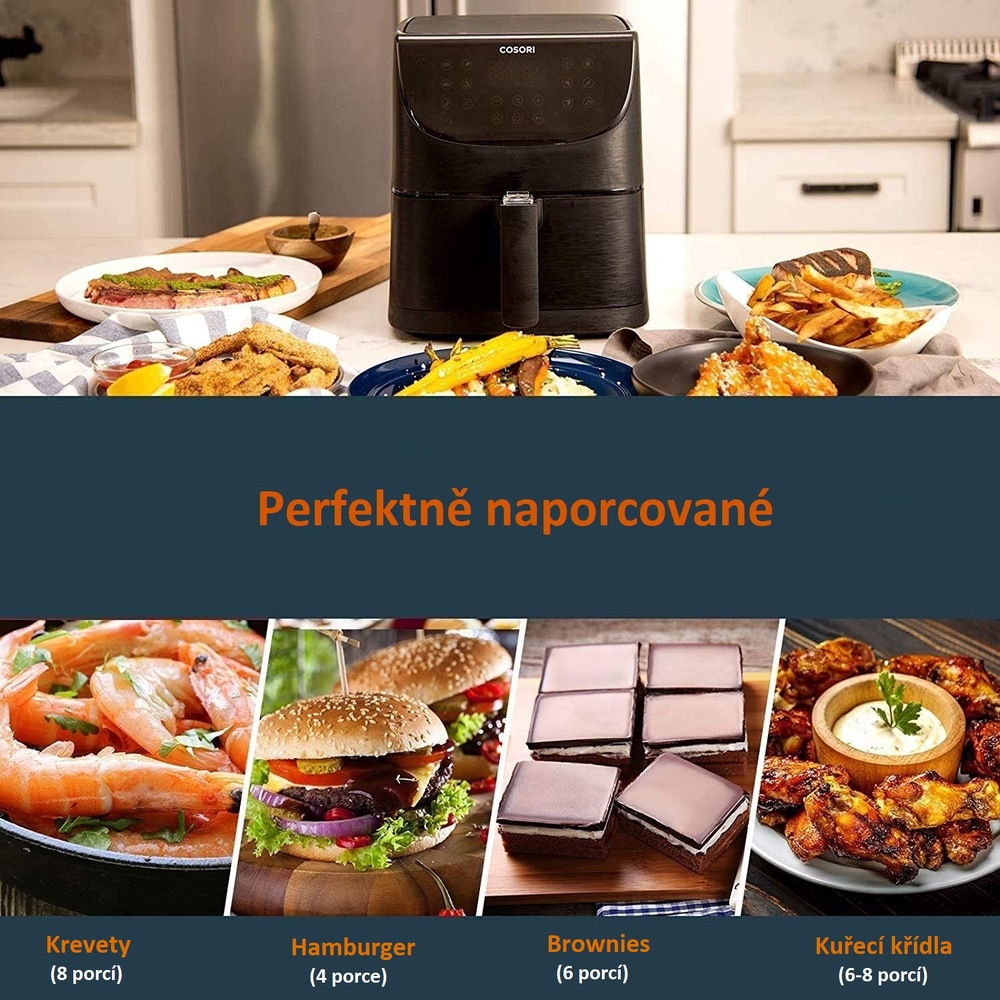 Fritéza horkovzdušná COSORI CP158 Premium 5,5 l černá Fritéza horkovzdušná COSORI CP158 Premium 5,5 l černá