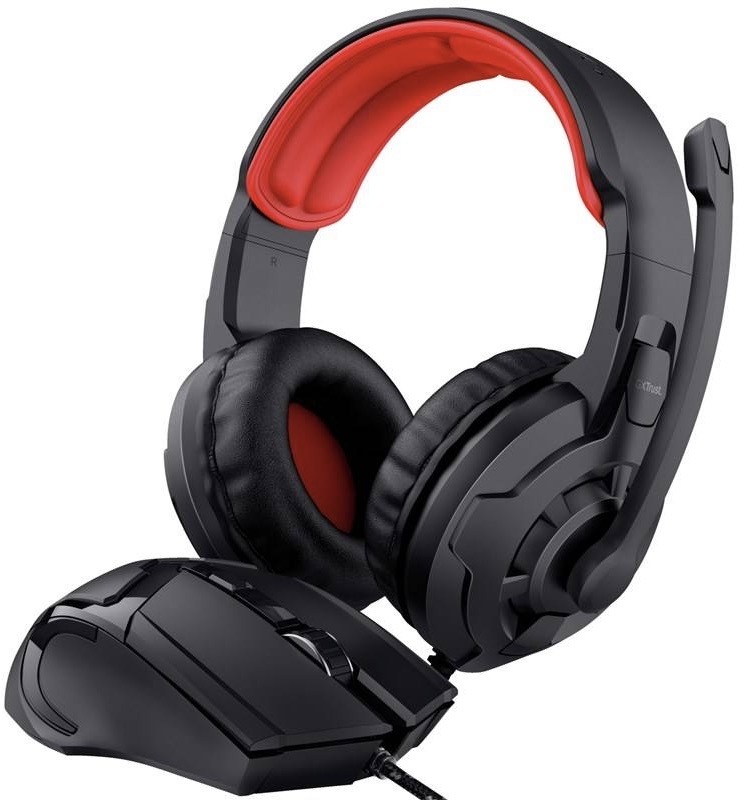 Herní set Trust Basics Gaming headset + myš černý