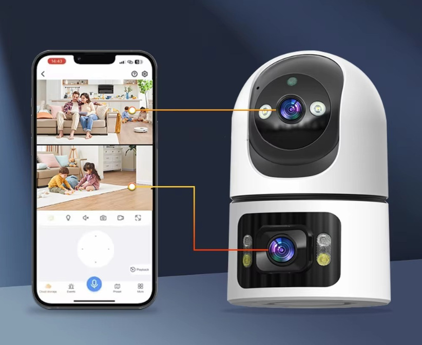 IP kamera IMMAX NEO LITE SMART Security DOUBLE bílá Duální pořizování záznamů pomocí kamery Immax neo lite smart