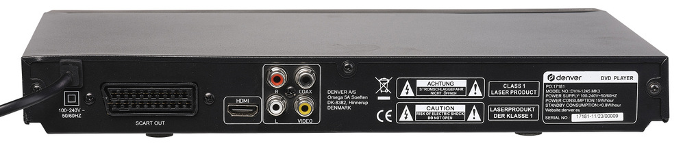 DVD přehrávač Denver DVH-1245 MK3 černý USB vstup umožní do přehrávače Denver DVH-1245MK3 připojit flashdisk jako další zdroj multimédií