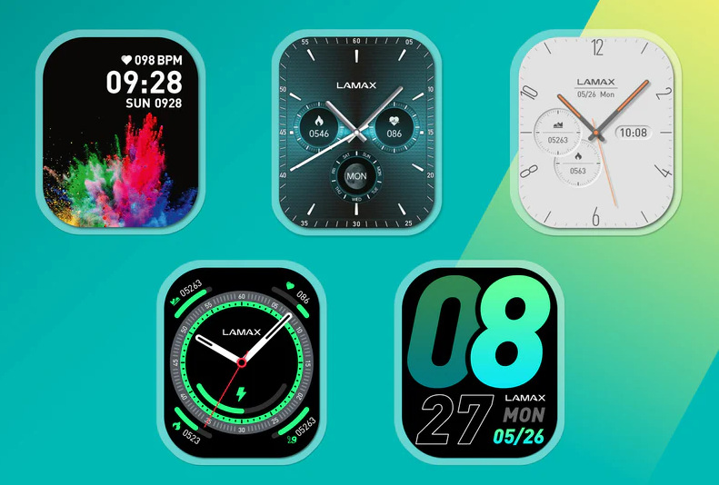 Chytré hodinky LAMAX Flow AMOLED černé Ciferníky hodinek LAMAX Flow AMOLED