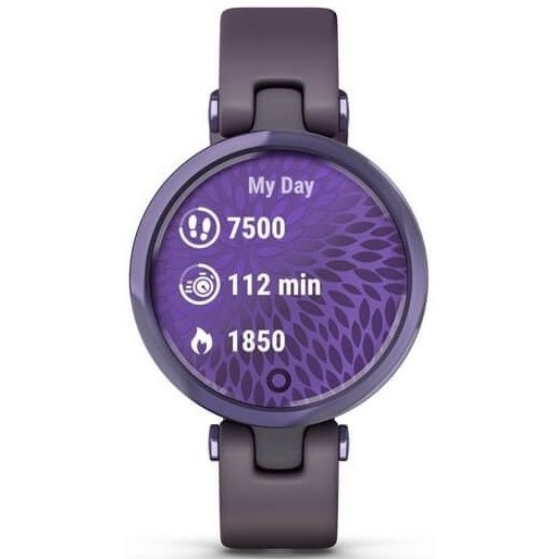 Chytré hodinky Garmin Lily Sport - ZÁNOVNÍ - 12 měsíců záruka - Midnight Orchid / Orchid Silicone Band