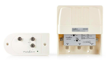 Zesilovač Nedis Sada zesilovače a stožárového držáku, VHF, UHF, Max. zisk 25 dB Zesilovač Nedis Sada zesilovače a stožárového držáku, VHF, UHF, Max. zisk 25 dB