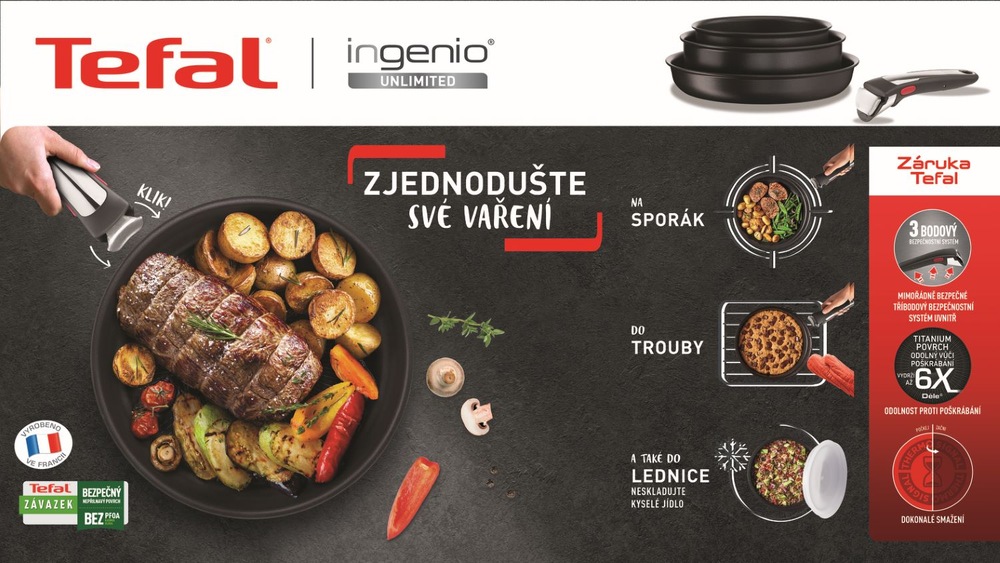 Pánev WOK Tefal Ingenio Unlimited L7637732, 26 cm Pánev WOK Tefal Ingenio Unlimited L7637732, 26 cm