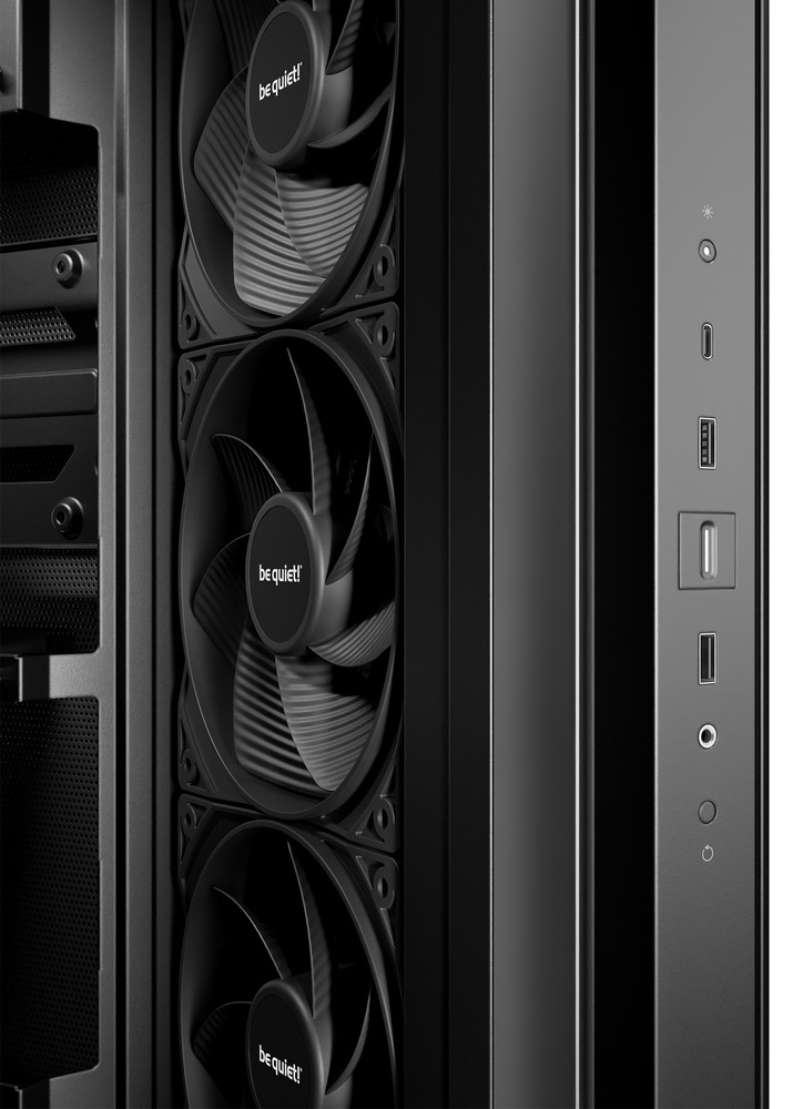Case be quiet! LIGHT BASE 500 černá LIGHT BASE 500 sází na ventilátory Pure Wings 3