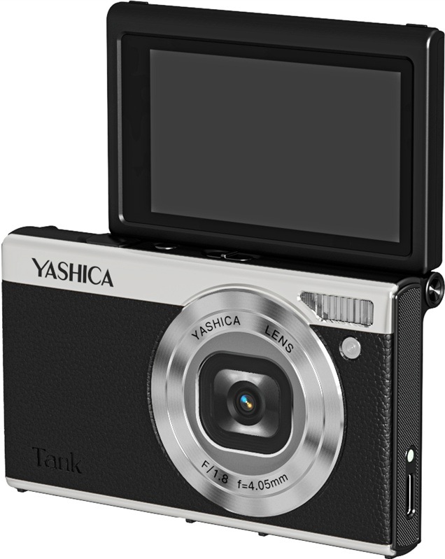 Kompaktní fotoaparát Yashica Tank, černá barva
