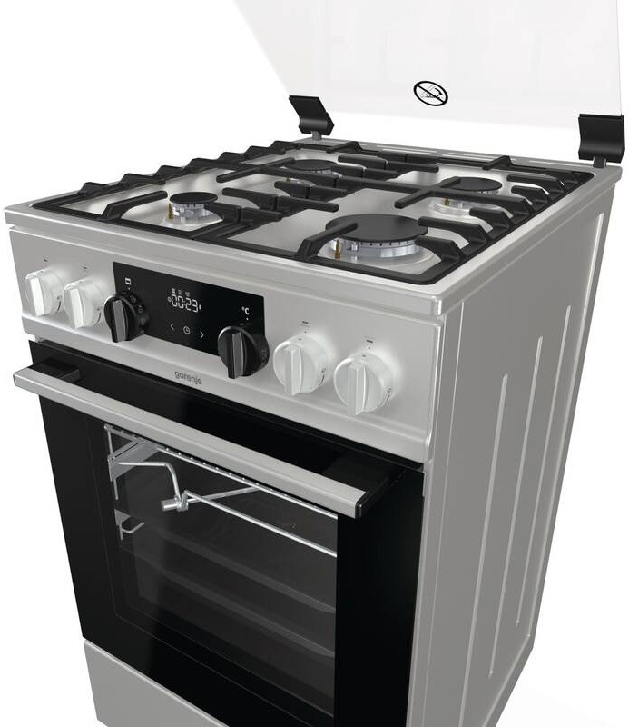 Kombinovaný sporák Gorenje KS5350XF ExtraSteam nerez