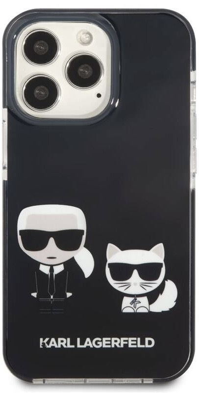 Kryt na mobil Karl Lagerfeld Karl and Choupette na Apple iPhone 13 Pro černý