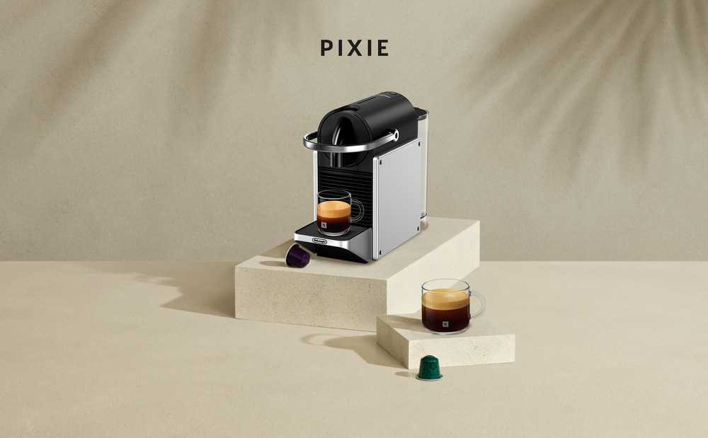 Kapslový kávovar De'Longhi Nespresso Pixie EN127.S stříbrný Kapslový kávovar De'Longhi Nespresso Pixie EN127.S stříbrný