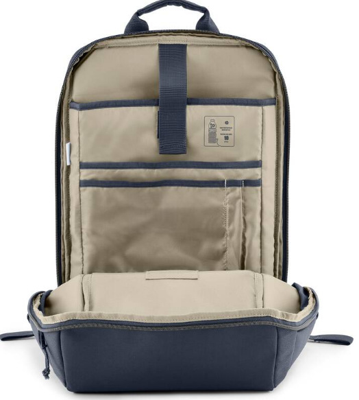 Batoh na notebook HP Travel 18L na 15.6" modrý otevřený batoh