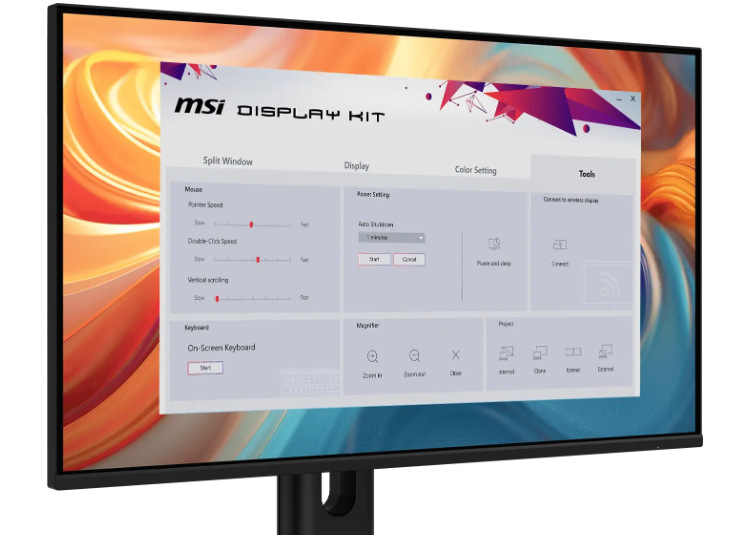 MSI Pro MP245PG E14 umožňuje doladit nastavení skrze Display Kit