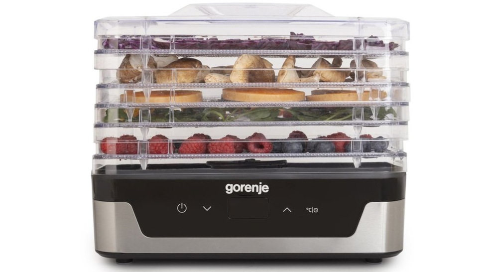 Sušička ovoce Gorenje FDK400DE černá/stříbrná Sušička ovoce Gorenje FDK400DE plná potravin