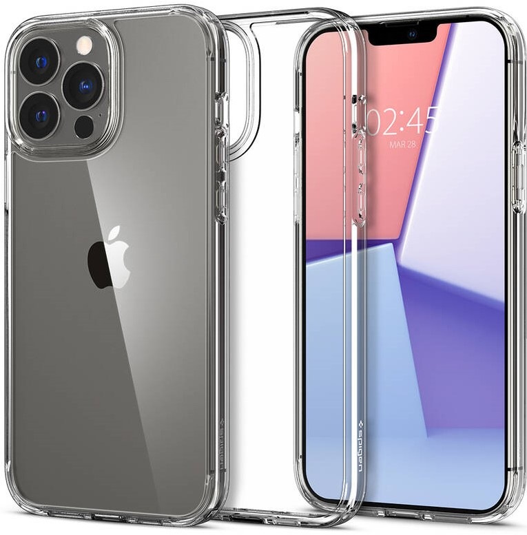 Kryt na mobil Spigen Crystal Hybrid na Apple iPhone 13 Pro průhledný