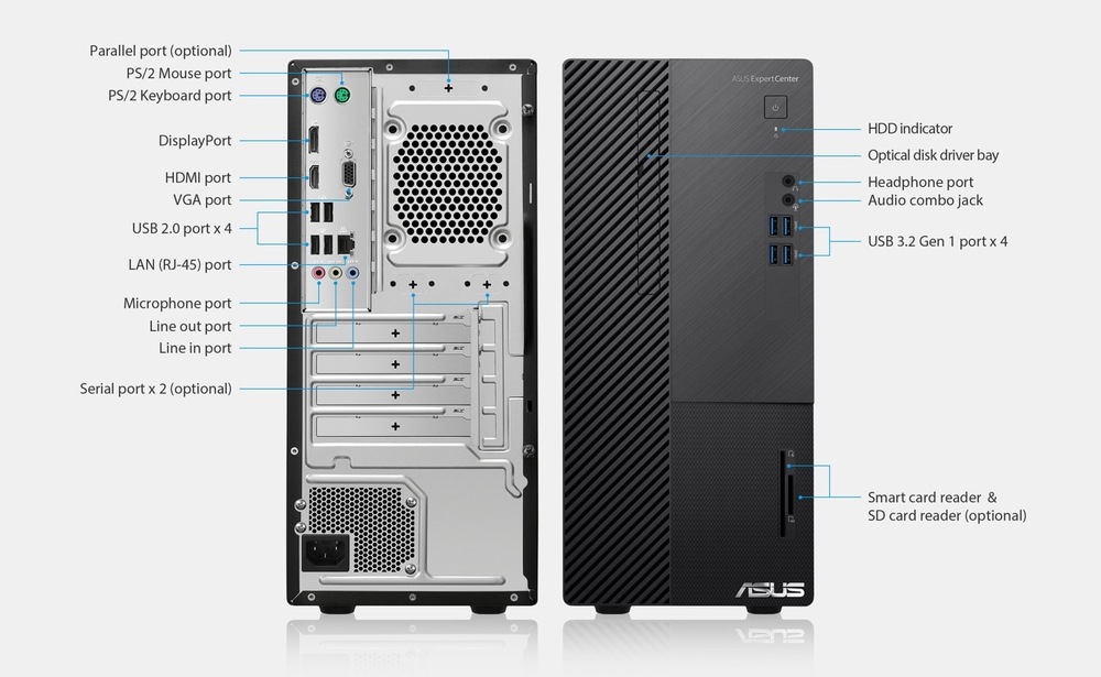 Stolní počítač Asus ExpertCenter D500MAES černý