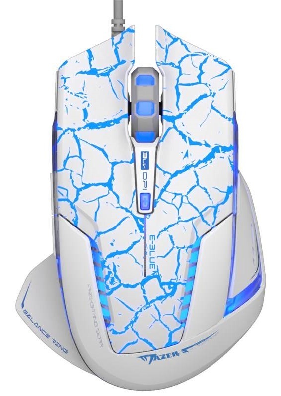 Myš E-Blue Mazer Pro bílá/modrá