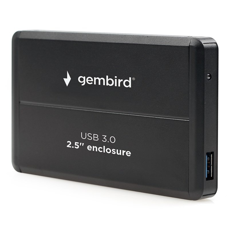 Box na HDD Gembird pro 2.5” zařízení, USB 3.0, SATA černý