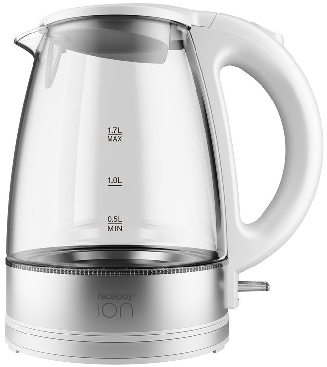 Rychlovarná konvice Niceboy ION Kettle K1 Crystal Glass white