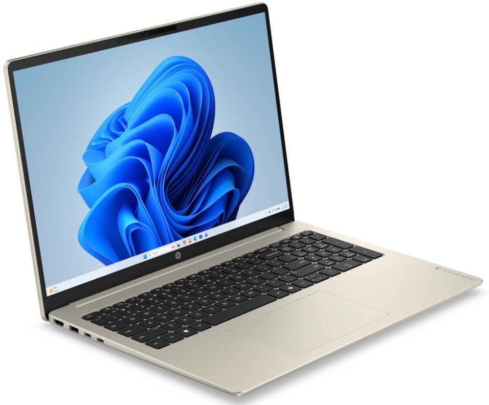 Notebook HP OmniBook 3 v šikmém pohledu s tenkým provedením
