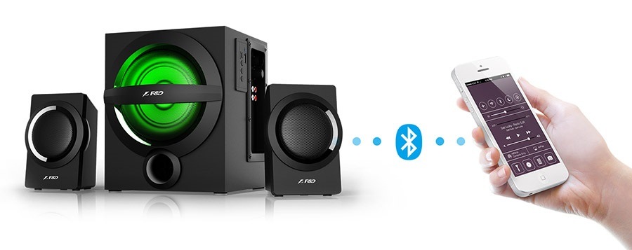 Reproduktory Fenda F&D A140X 2.1, bluetooth, rádio, USB, dálkové ovládání černé