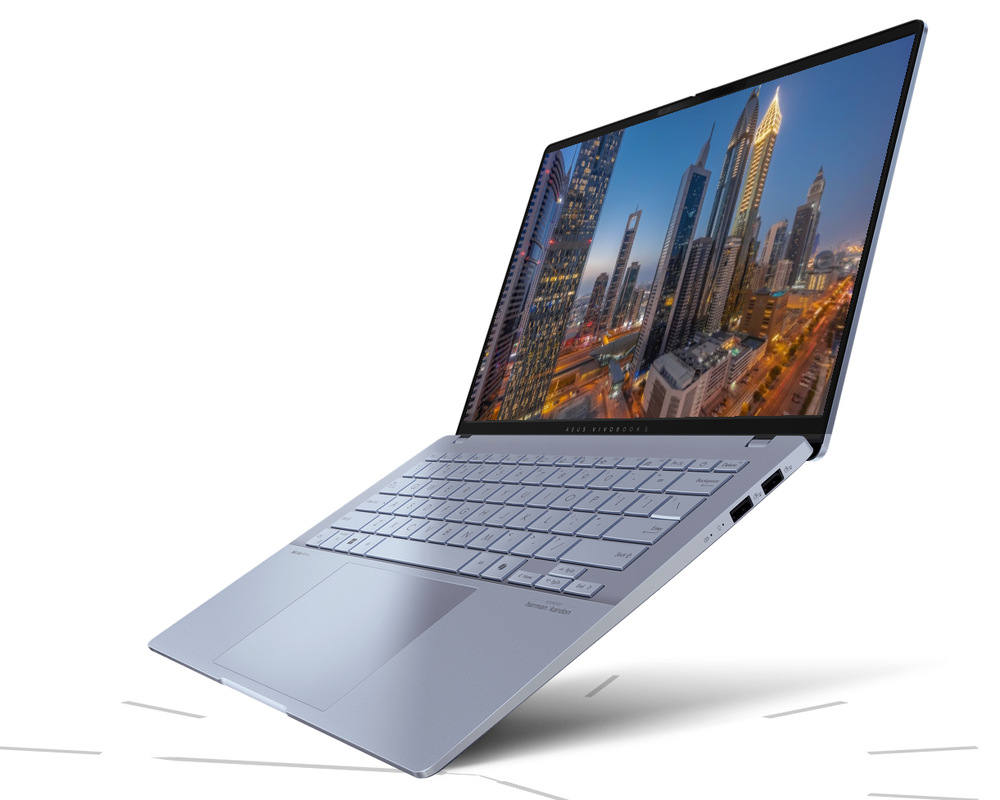 Notebook Asus Vivobook S14 stříbrný Otevřený notebook ASUS Vivobook S 14 na 160°