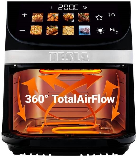 Fritéza horkovzdušná Tesla AirCook DualHeat QD73 XXL černá Fritéza horkovzdušná Tesla AirCook DualHeat QD73 XXL černá