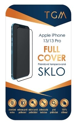 Tvrzené sklo TGM Full Cover na Apple iPhone 13/13 Pro černé Tvrzené sklo TGM Full Cover na Apple iPhone 13/13 Pro černé